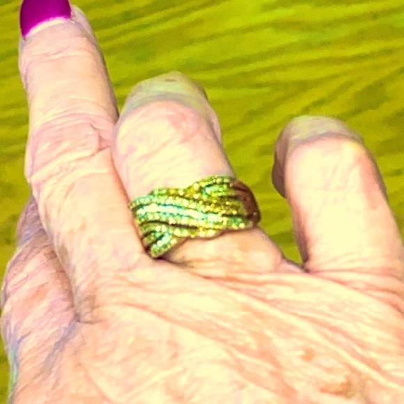 NWT Natural 1/2 ctw Champagne Diamond ring in RG over sterling size 6 - Picture 4 of 6